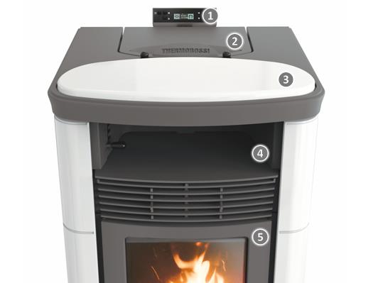 7000 TCOM - kamna na pelety s rozvodem vzduchu