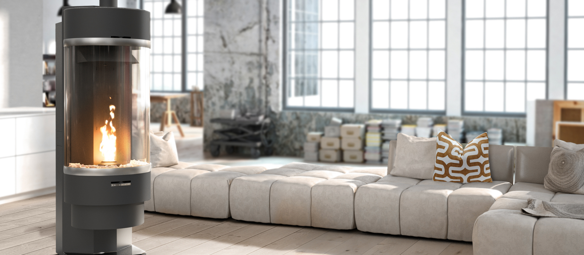 BELLAVISTA ROUND  - horkovzdušné kamna na pelety