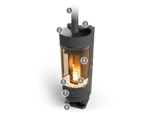 BELLAVISTA ROUND  - horkovzdušné kamna na pelety