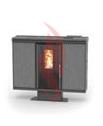 SLIM TCOM - kamna na pelety s rozvodem vzduchu
