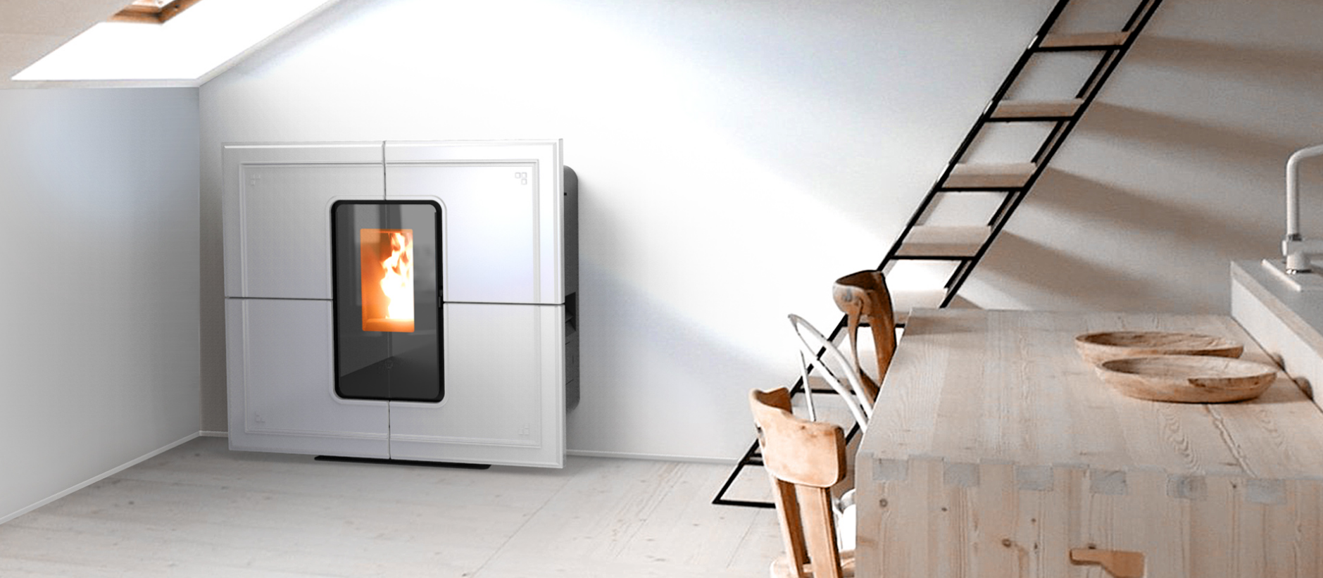 SLIMQUADRO 11 - kamna na pelety