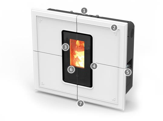 SLIMQUADRO 11 - kamna na pelety