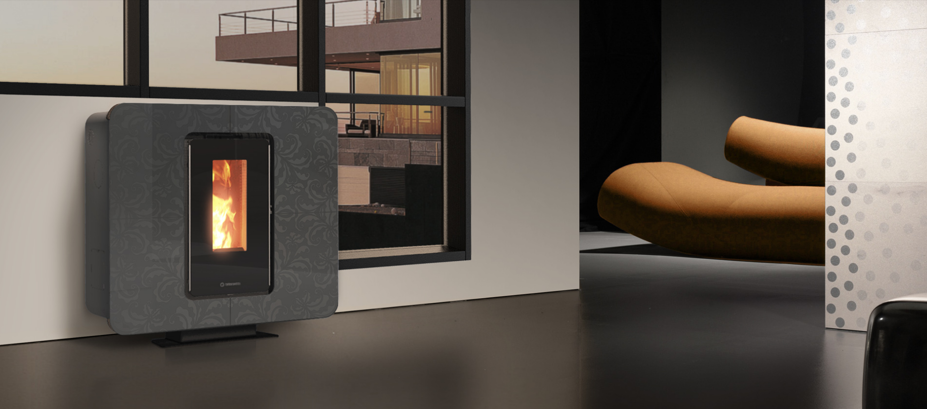 SLIMQUADRO 9 - kamna na pelety