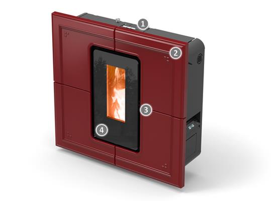 SLIMQUADRO 9 - kamna na pelety