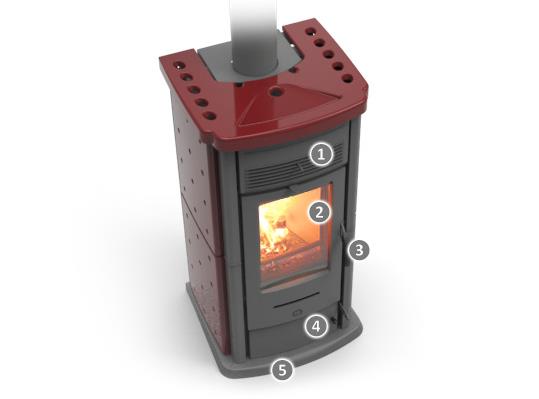 820 easy, OV, PU - kamna na dřevo