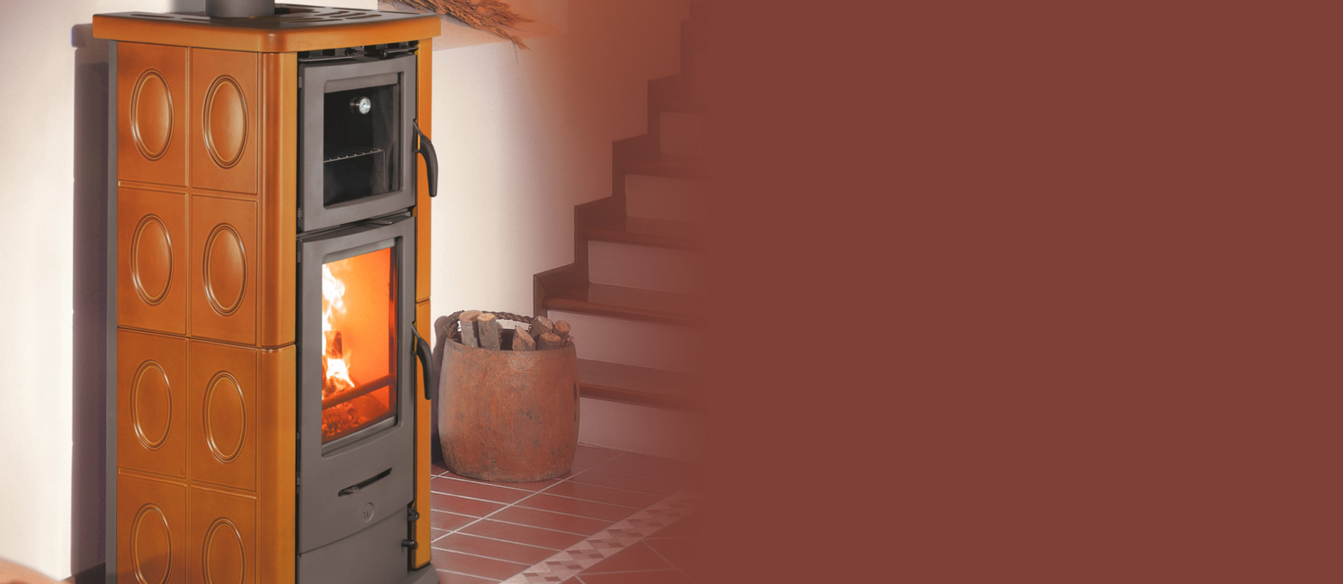 860 easy, OV, PU - kamna na dřevo s troubou