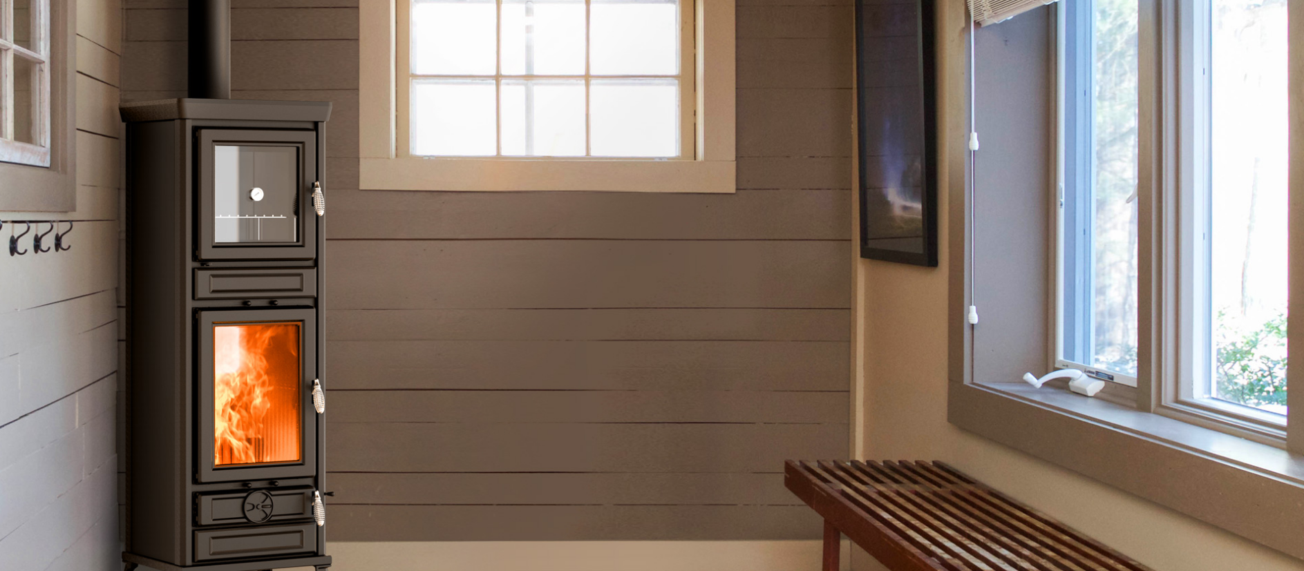 ANNA - kamna na dřevo s troubou