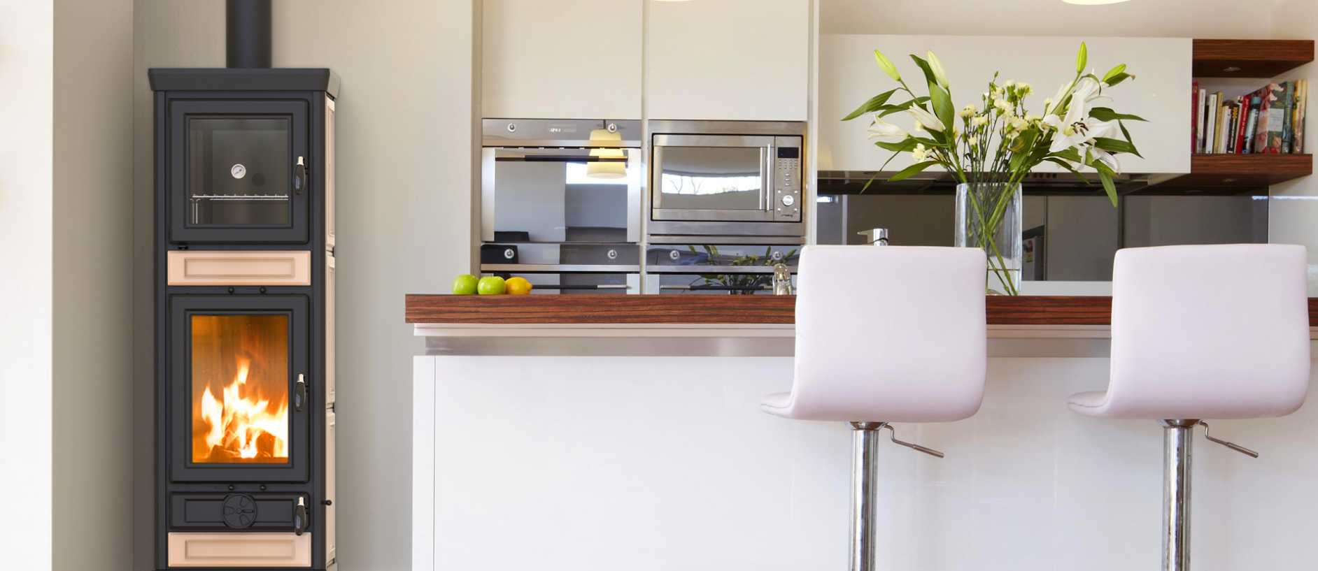 ANNA - kamna na dřevo s troubou