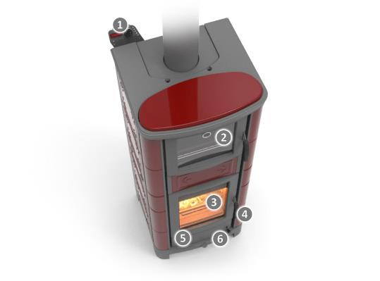 ARDHEA F - kamna na dřevo s troubou